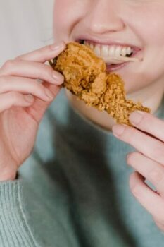 Sides with crispy fried chicken